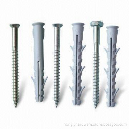 Nylon Anchor Hammer Plugs with Nail Screws and 35 to 200mm Length
